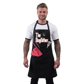 Bang Tidy Clothing Dachshund Gifts for Dog Lovers Owners - Cooking Baking BBQ Aprons - Kitchen Gift for Men Bakers and Cooks - 100% Cotton - Adjustable Apron with 2 Pockets - The Dogfather