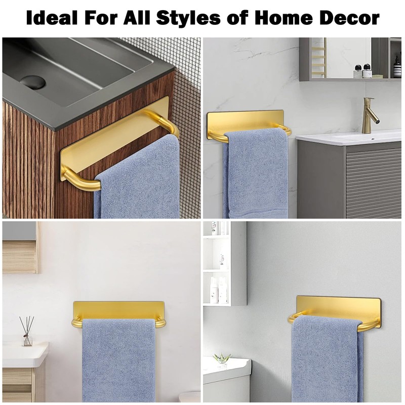 Livabber Self Adhesive Hand Towel Holder- 304 Stainless Steel Hand