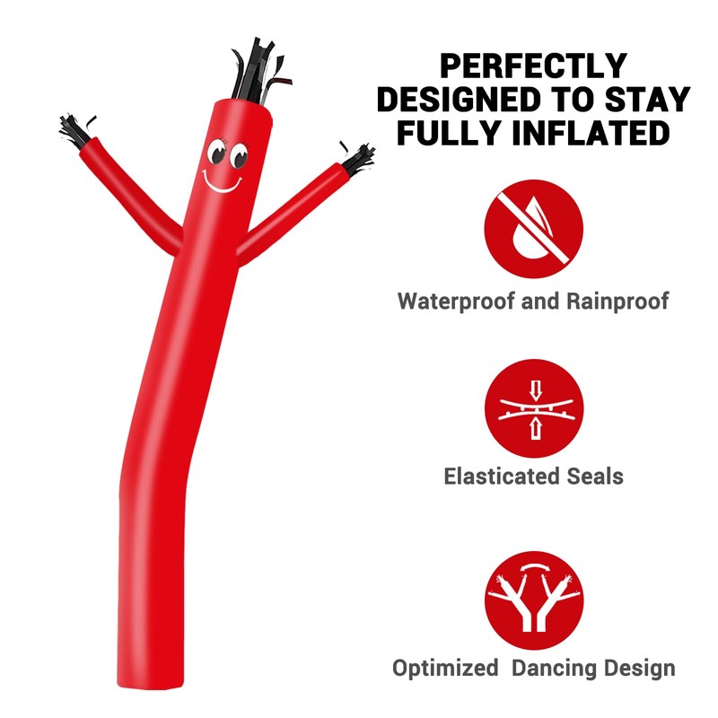 MOUNTO 8ft Inflatable Dancer Tube Man Replacement, (Blower Not Included),