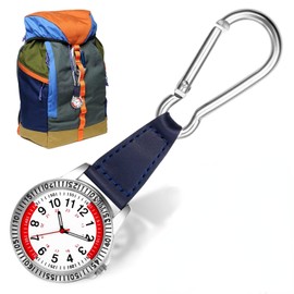Carabiner Watch Carabiner Watch Outdoor Analogue Quartz Nurse Watch Heart Rate Monitor Pocket Watch with Carabiner Pocket Watch Nurse Outdoor Backpack Watch for Nurses Doctors Cyclists Climbers