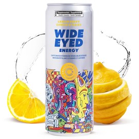 Collective Arts Wide Eyed Energy Drinks | Naturally-Flavored Caffeinated Vitaminized Sparkling Beverage With Fruit Extracts | Lemon Berry BOOST | Pack of 12 | 12 fl oz.(355ml)