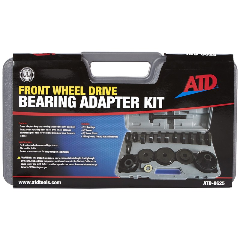 ATD Tools 8625 Front Wheel Drive Bearing Adapter Kit