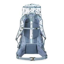 High Sierra Pathway 2.0 Backpack with Hydration Storage Sleeve, for Hiking, Biking, Camping, Traveling, White Cracked Ice/Grey Blue, 60L
