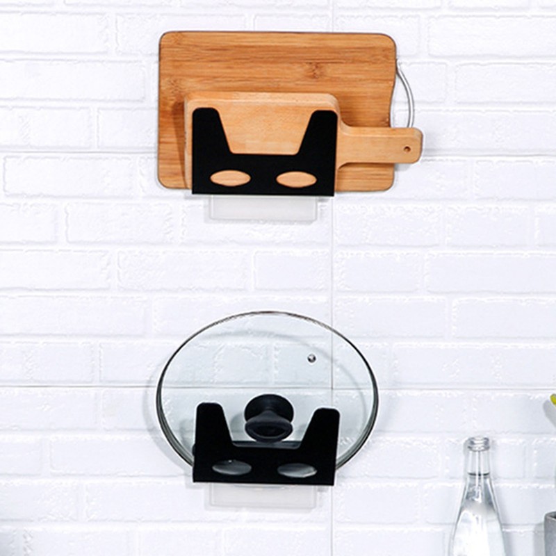 Wall Mounted Pot Lid Rack Cutting Board Pan Lid Organizer
