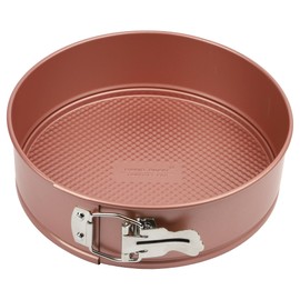 David Burke 9" Springform Pan – Carbon Steel Cheesecake Mold with Removable Bottom, Oven Safe, PFTE & PFOA Free – Rose Gold