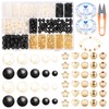 Swpeet 1503 pieces 2 colours 4/6/8/10/12 mm bead bracelet making