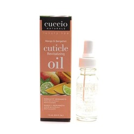 Cuccio Naturale Mango & Bergamot Revitalizing Cuticle Oil – Hydrating Overnight Cuticle Repair – Remedy for Damaged Skin & Thin Nails – Paraben & Cruelty-Free Formula – 0.5 Oz