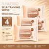 Sunkissed Self Tanning Wipes Pack of 4 – 25 Count