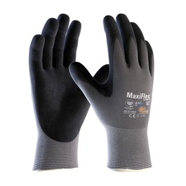 ATG 42-874/M Maxiflex Ultimate W/ Ad-Apt, Gray 15G Nylon Shell, Blk Microfoam Grip Gray M