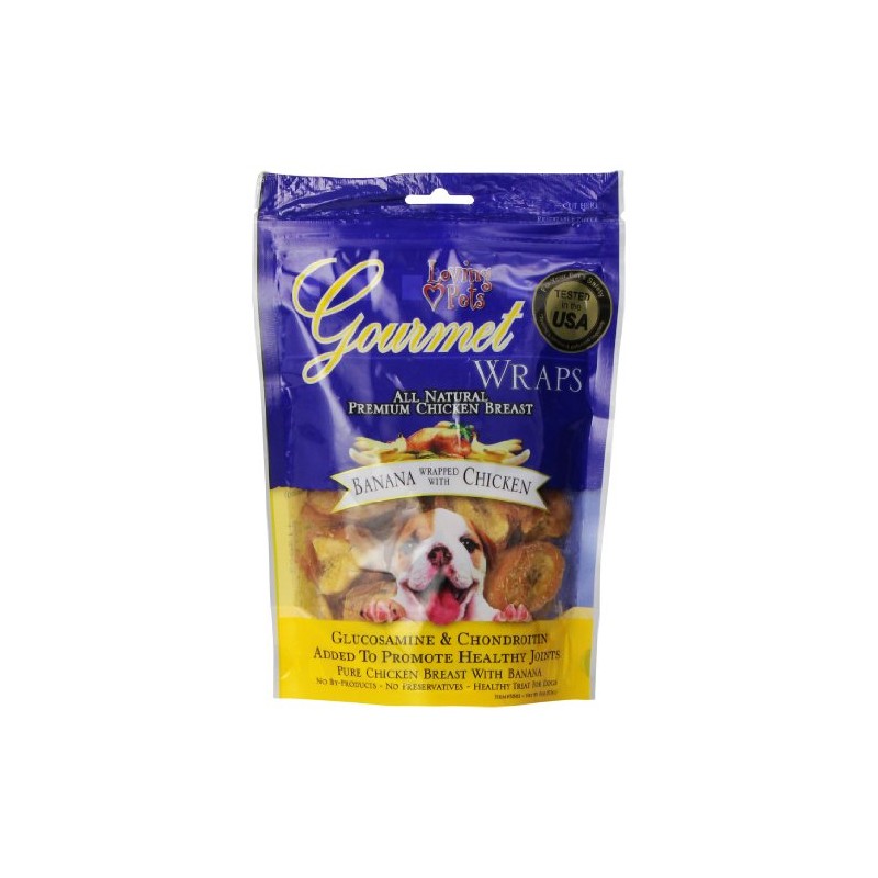 Loving Pets Gourmet All Natural Premium Banana and Chicken Wraps