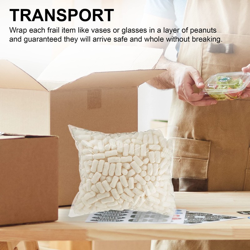 MT Products Off-White Packing Peanuts - Bulk Shipping Peanuts for