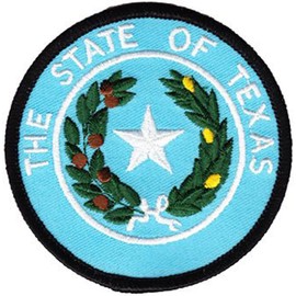 Texas - 3 in Round State Seal Patch