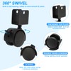 PATIKIL 1.5" Swivel Caster with 1" U Bracket, 4 Pack