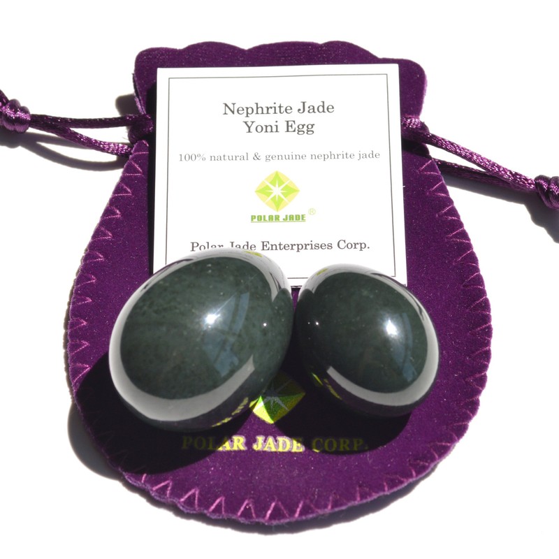 2-PCS Nephrite Jade Egg Set for Advanced & Intermediate Users,