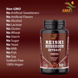 REISHI MUSHROOM STRONGEST ORGANIC CAPSULES LINGZHI LUCIDUM EXTRACT PILLS SPORES