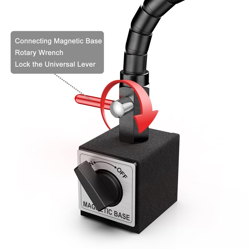 HDLNKAK Digital Dial Indicator 0-25.4mm/1''with Magnetic Base, Dial Indicator Tools