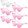 Chicpop 6 Pcs Heart Shaped Weddings Sunglasses Frameless Women Glasses
