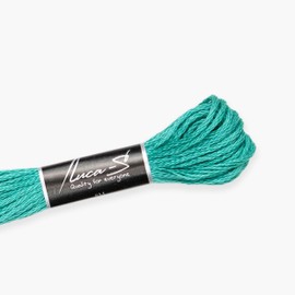 Premium Embroidery Thread Luca-S, 100% Giza Cotton, Oeko TEX Certified Stranded Cotton - 213 / DMC 958 / Anchor 187