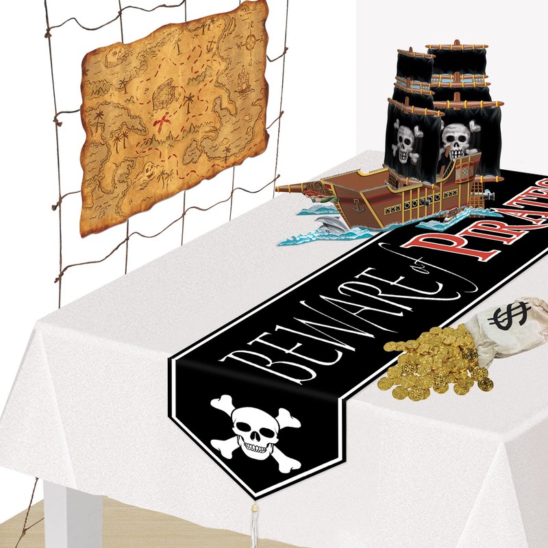 Beistle Plastic Pirate Coins 200 Piece, 1.5", Gold