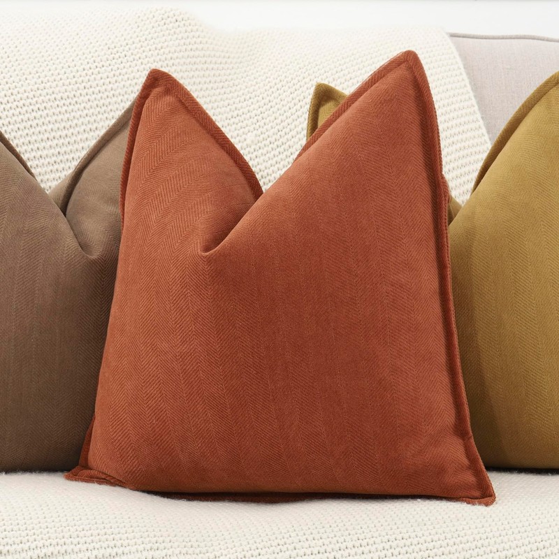 Madizz Textured Chenille Cushion Covers Set of 2 Super Soft