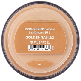 bareMinerals Matte Foundation Broad Spectrum SPF 15 Foundation, Golden Tan, 0.21 Ounce (Pack of 1)
