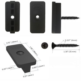 Valdern Hidden Fasteners for Composite Decking Board, Composite Decking Clips & Plastic Hidden Fasteners with Screws, Universal Composite Deck Fasteners T Clips (100/200/300/500/1000) (200 pcs)