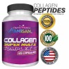 Premium Collagen Peptides Pills Hydrolyzed Anti-Aging (Types I,II,III,V,X) 120