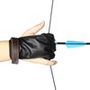 Archery Glove Finger Tab Accessories Three Finger Guard PU Leather