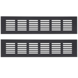 Mipcase Wardrobe Air Vent Cover 2pcs: Cabinet Shoe Cabinet Mesh Air Vent Aluminum Alloy Soffit Vents Black Floor Vent