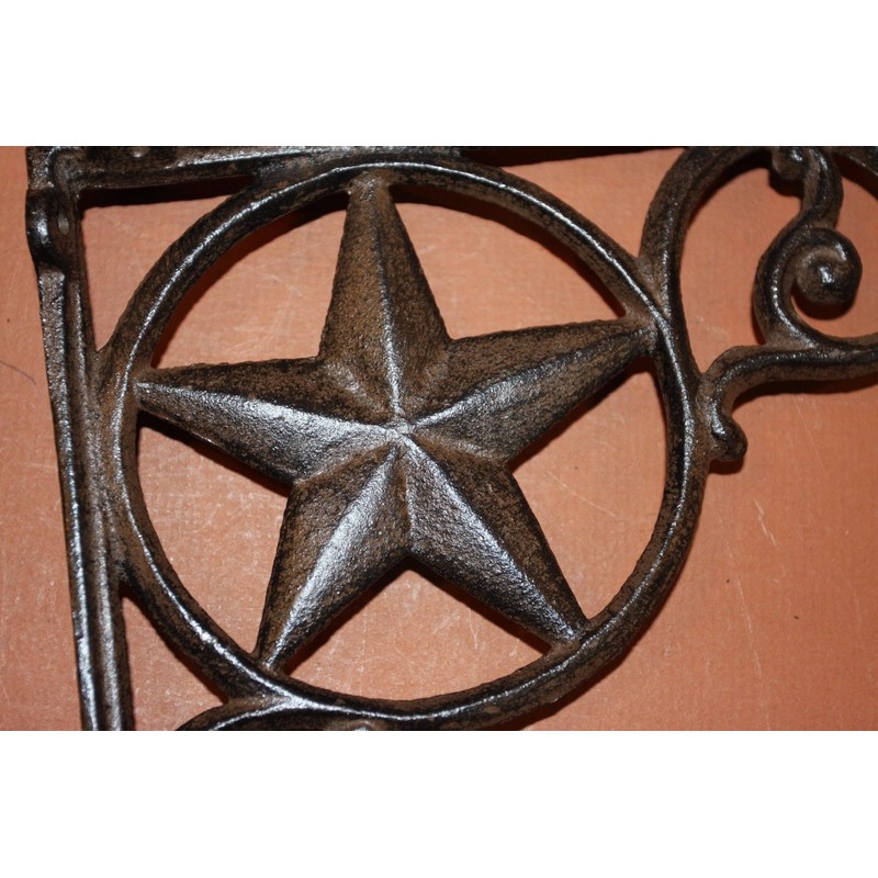 Set of 4 Lone Star Shelf Brackets Heavy Cast Iron