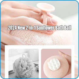 Bolas Baño Forma Girasol Súper Suaves Ventosa Esponja Exfoliante Cepillo Limpieza Esponjas Ducha