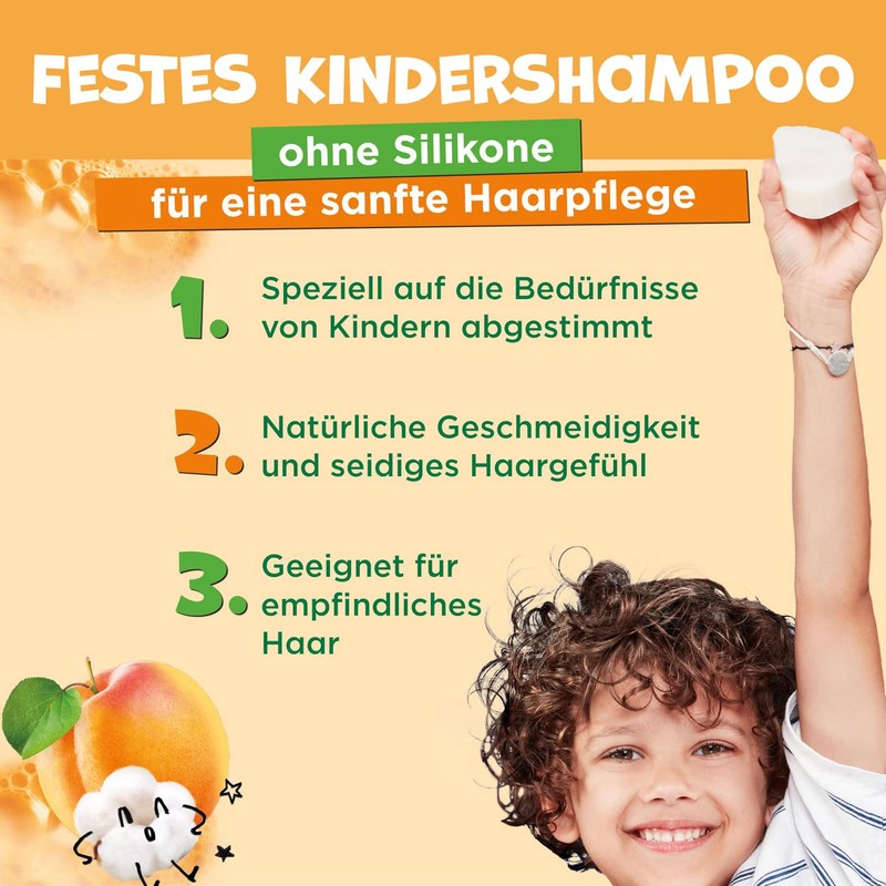 Garnier Festes Kindershampoo, Mildes Pflegeshampoo für empfindliches Haar und leichte