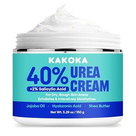 Crema de urea (5.29 onzas), crema de urea al 40 por ciento con ácido salicílico al 2%, crema de pies para talones y pies agrietados secos, para exfoli