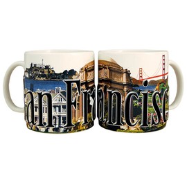 Americaware SMSFN02 San Francisco 18 oz Full Color Relief Mug