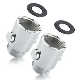 COXOVAY 2 PCS Shower Shut off Valves Chrome Universal Water Flow Control Valve Water Pressure Regulator Showerhead Adapter G1/2'' Flow Volume Adjust Valve for Shower Head Or Bidet Sprayer