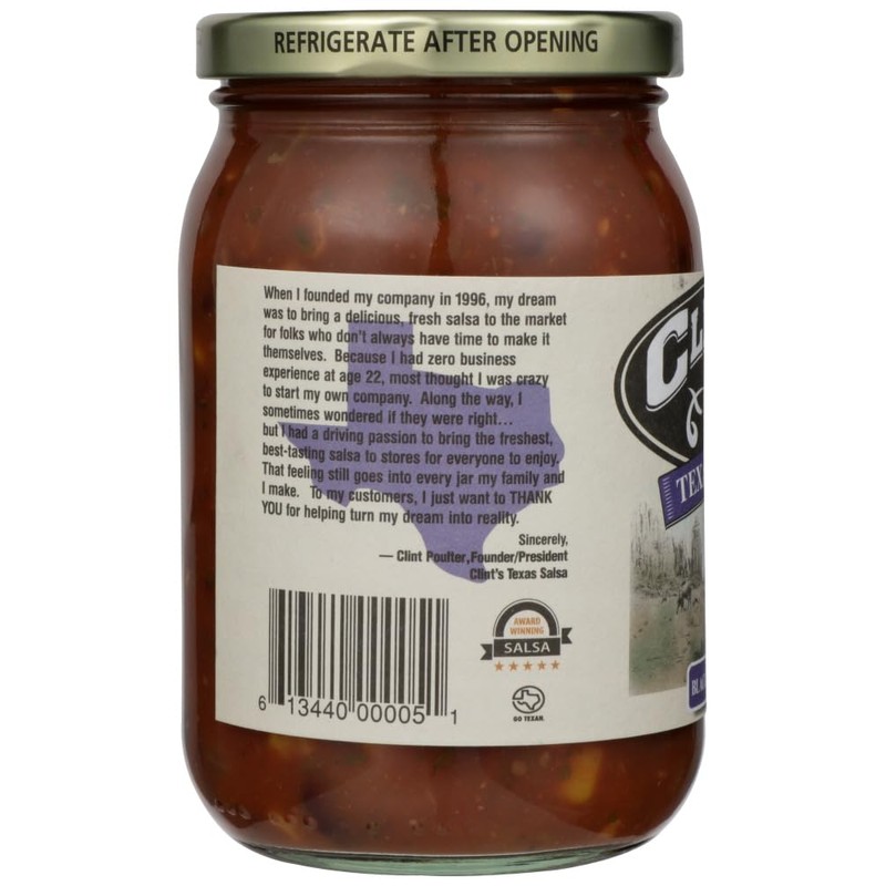 Clints Black Bean and Corn Salsa Sauce, 16 Ounce