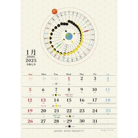 2025 Edition Moon Perspective Calendar A4 Size