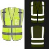 Dazonity High Visibility Mesh Safety Vest with Multi Pockets and