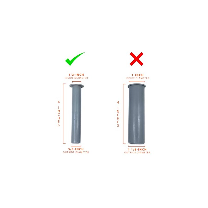 5-Pack Gray Sleeve and Cap Set for Pool Safety Fence
