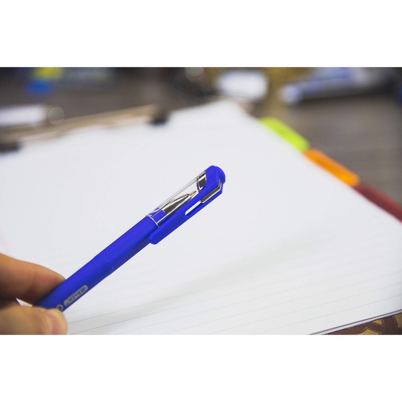 BAZIC GR8 Black Oil-Gel Ink Pen w/Rubberized Barrel (3/Pack)