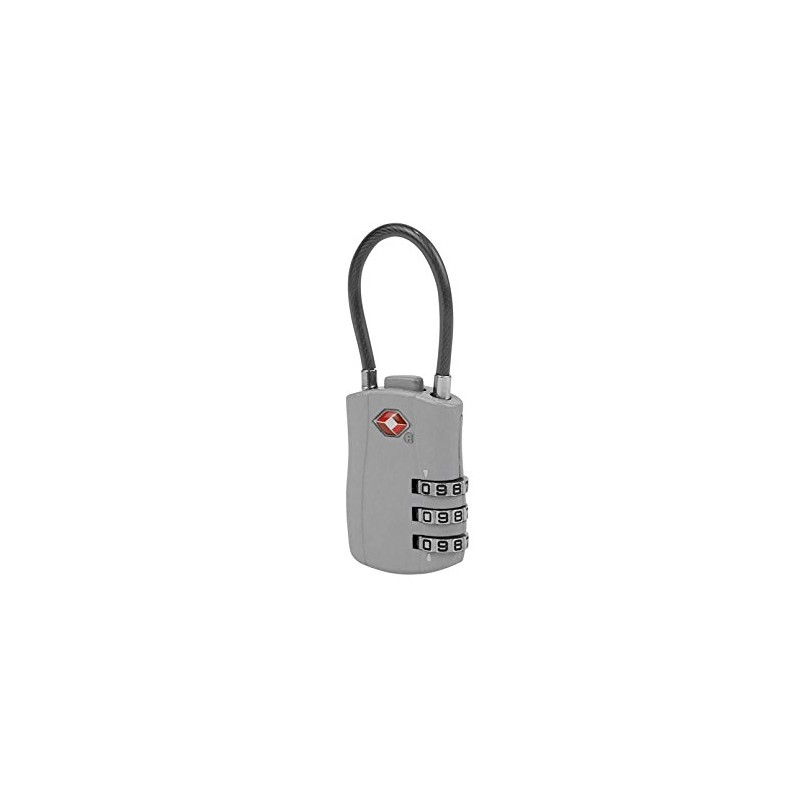 Travelon TSA Cable Lock, Silver