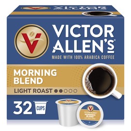 Victor Allen's Coffee Morning Blend, Light Roast, 32 Count, Single Serve Coffee Pods for Keurig K-Cup Brewers