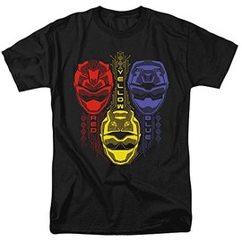Power Rangers Red Yellow Blue Unisex Adult T-Shirt for Men and Women, Medium