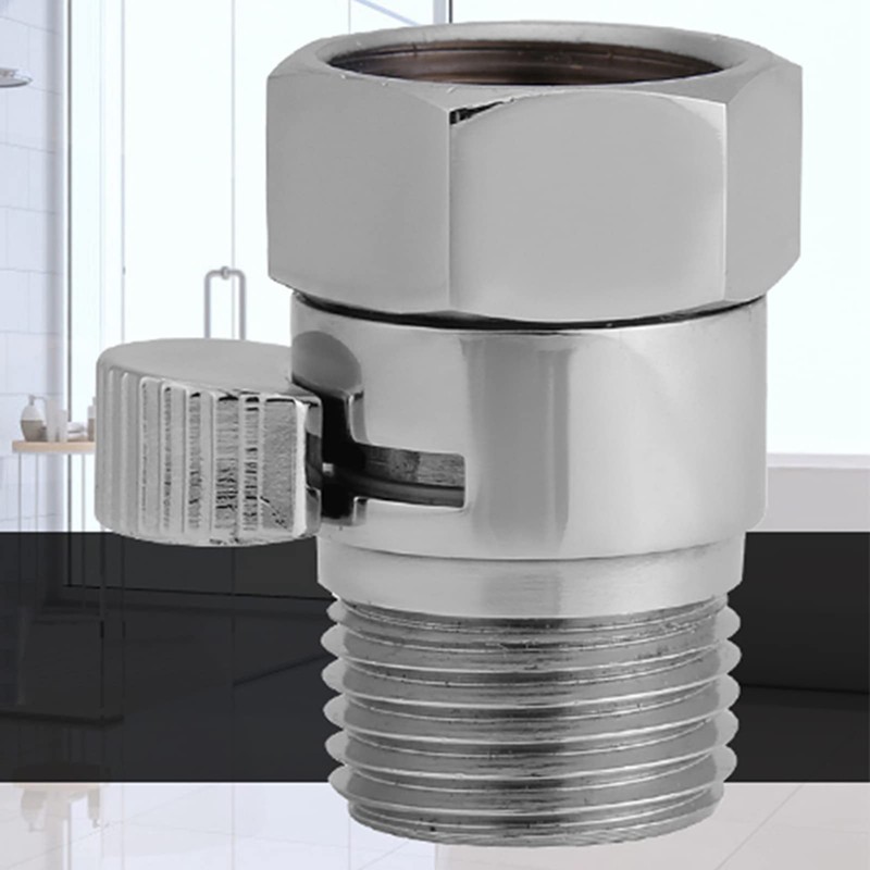 Flow Control Shut-off Valve, G1/2 Solid Brass Water Saving Valve,