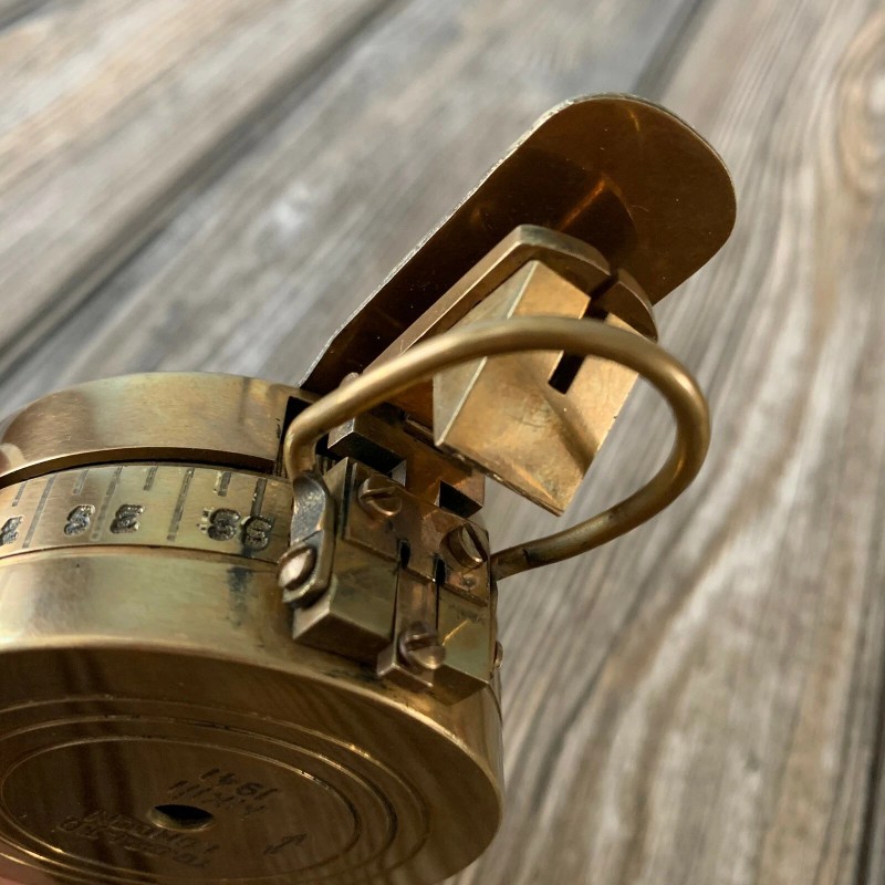 Vintage Solid Brass WWII Military Pocket Compass Gift