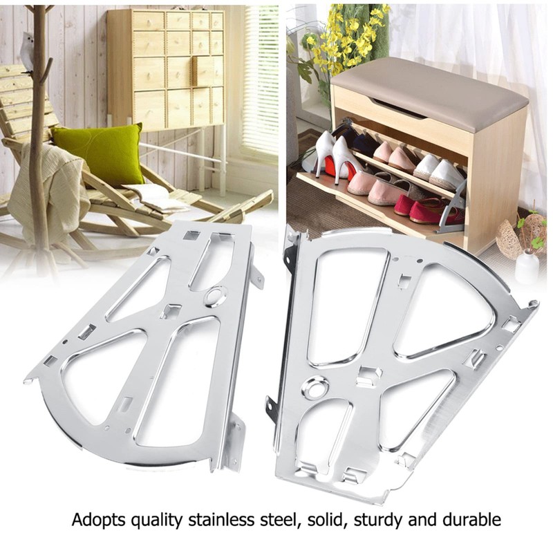 2Pcs Stainless Steel Shoes Drawer Cabinet Hinges Tu Rack Replacement