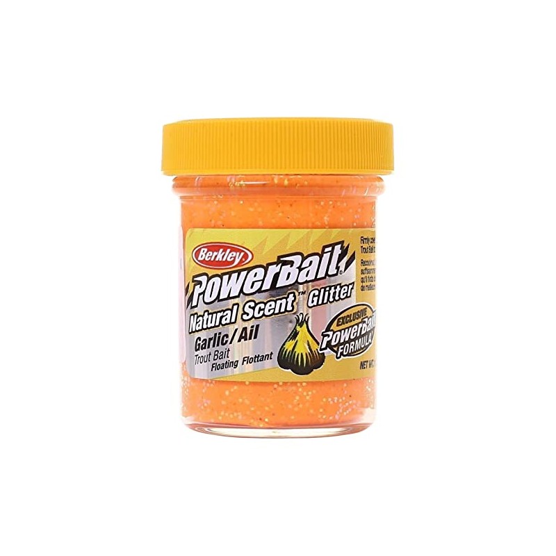 Berkley Powerbait Natural scent Garlic Dough (Fluro Orange)