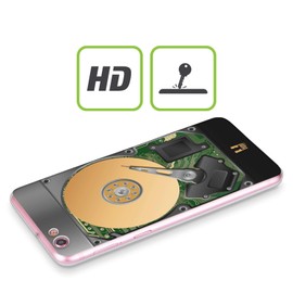 Head Case Designs Grün Hard Disk Drives Soft Gel Huelle kompatibel mit Oppo R15x