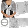 Pack of 2 Women's Glitter Stole with Free Scarf Buckle