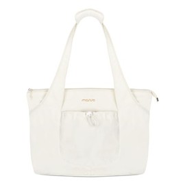 MOSISO Canvas Beach Tote Bags for Women, Large Capacity Canvas Laptop Tote Bag, Carrying Large Beach Pool Bag with Zipper & Pockets & Back Belt for Travel, Work, Gym, Vacation, Office, College, Beige